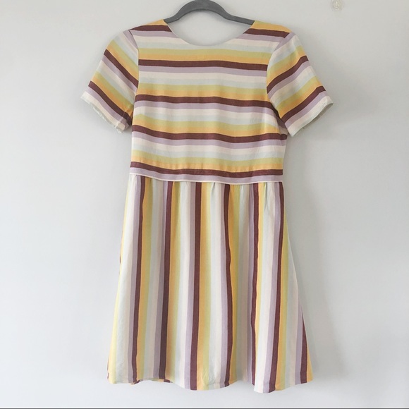 ⭐️HP⭐️ Madewell Striped Scoop Back Dress - Picture 8 of 17
